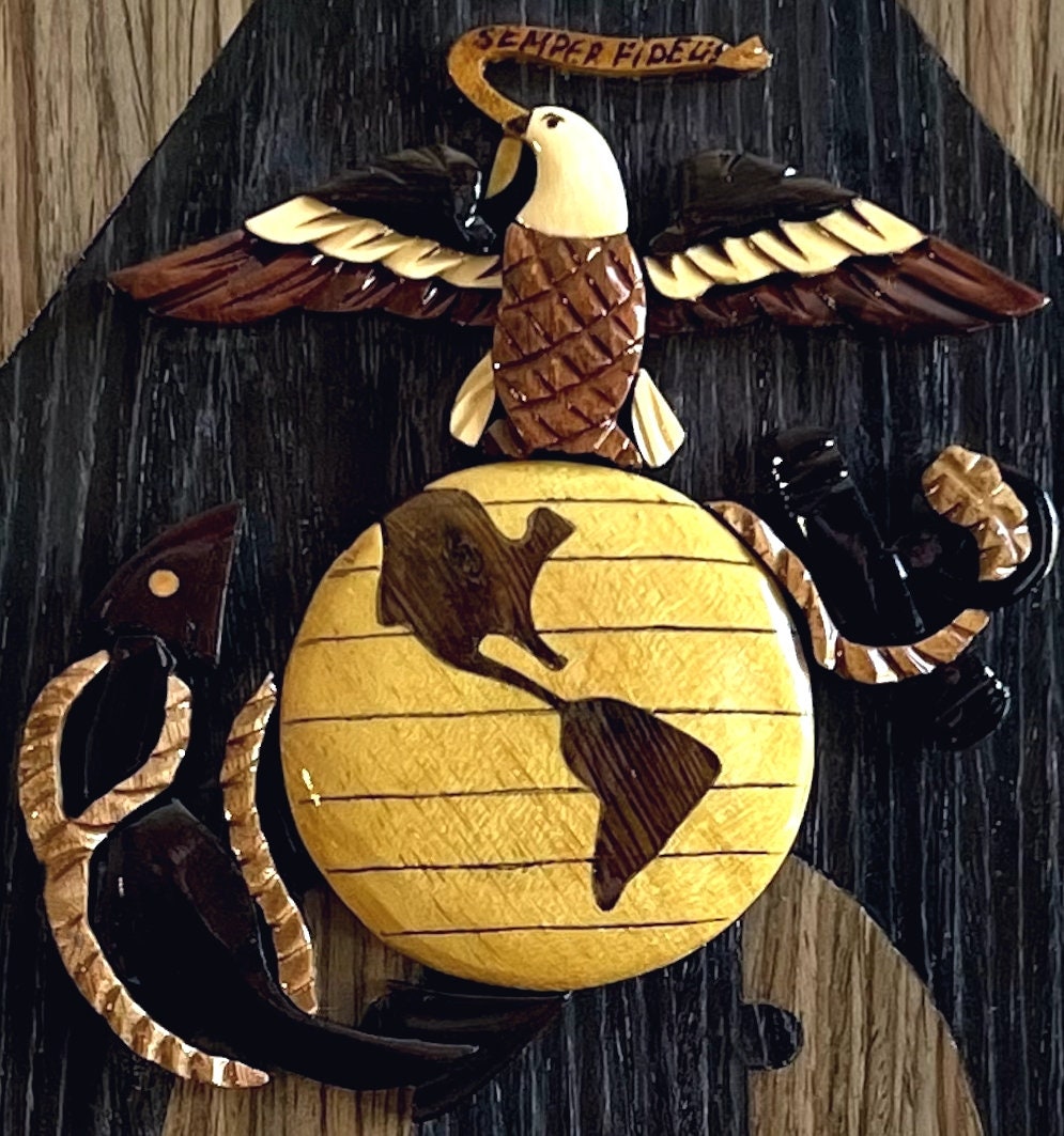 アメリカ MARINE CORPS 海軍 壁掛け インテリア 木製 彫刻 アメリカ MARINE CORPS 海軍 壁掛け インテリア 木製 彫刻
