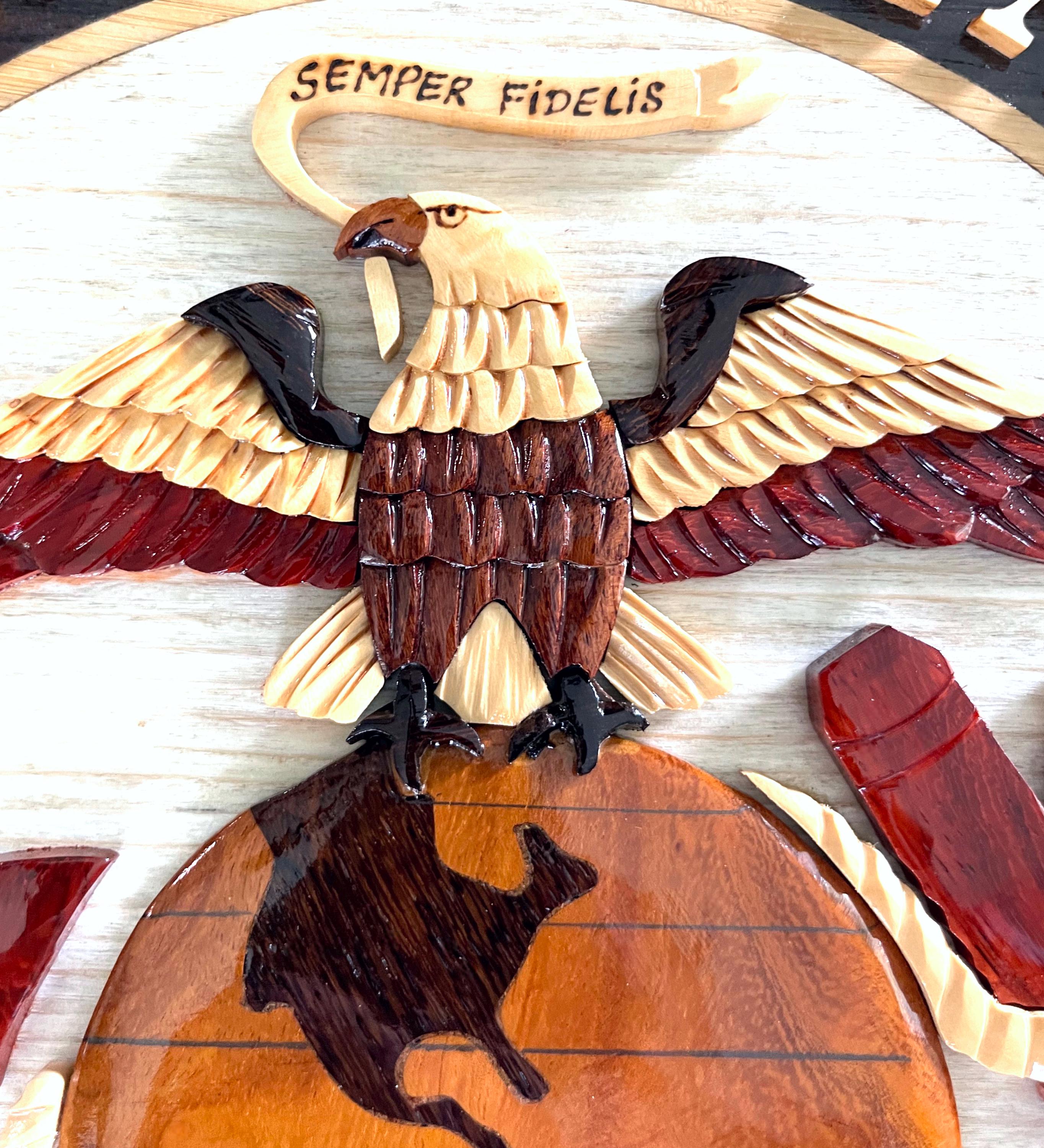 U.S. MARINE CORPS EMBLEM Wood Art (14