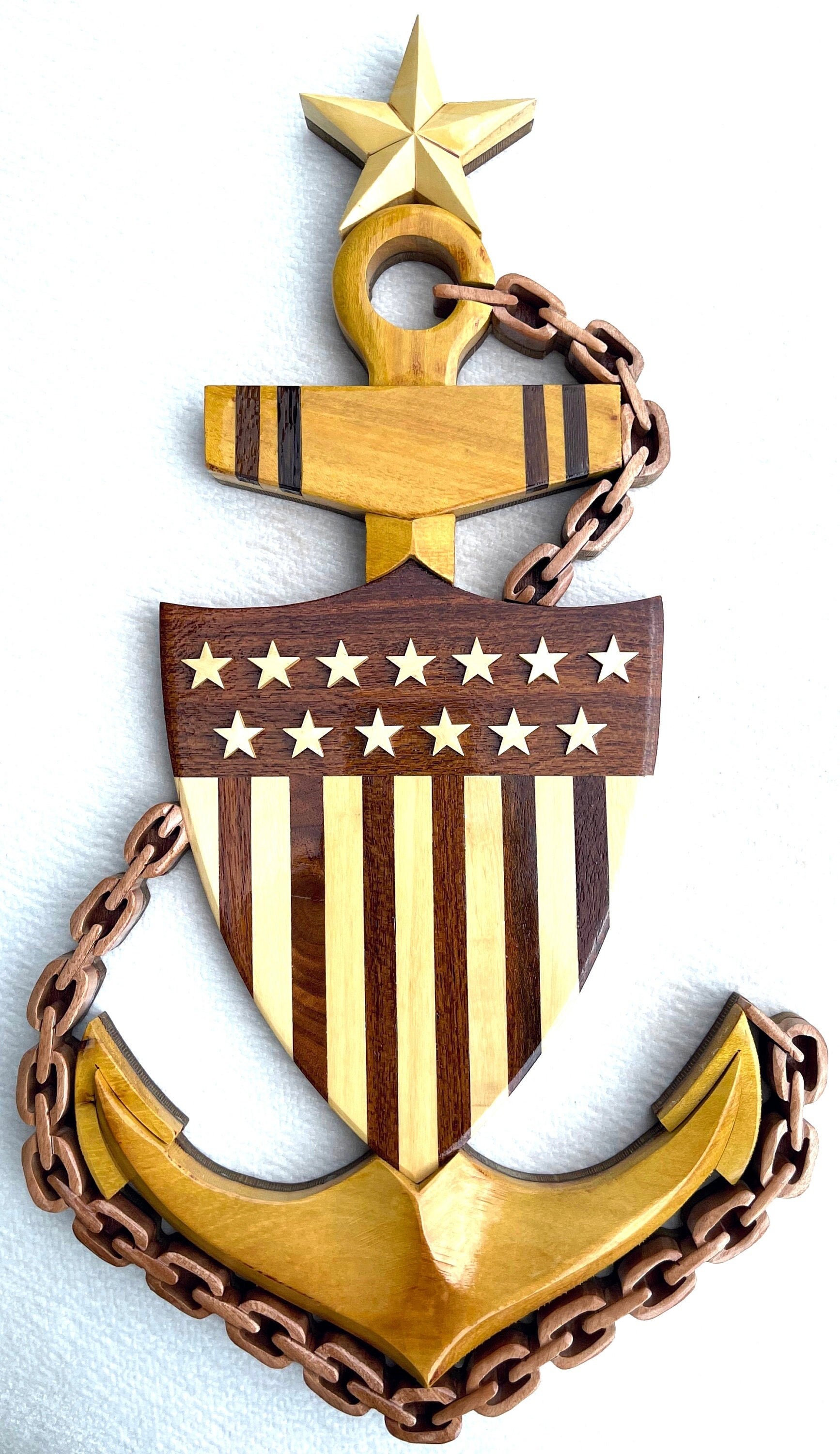 United States Army Emblem Wood Carving