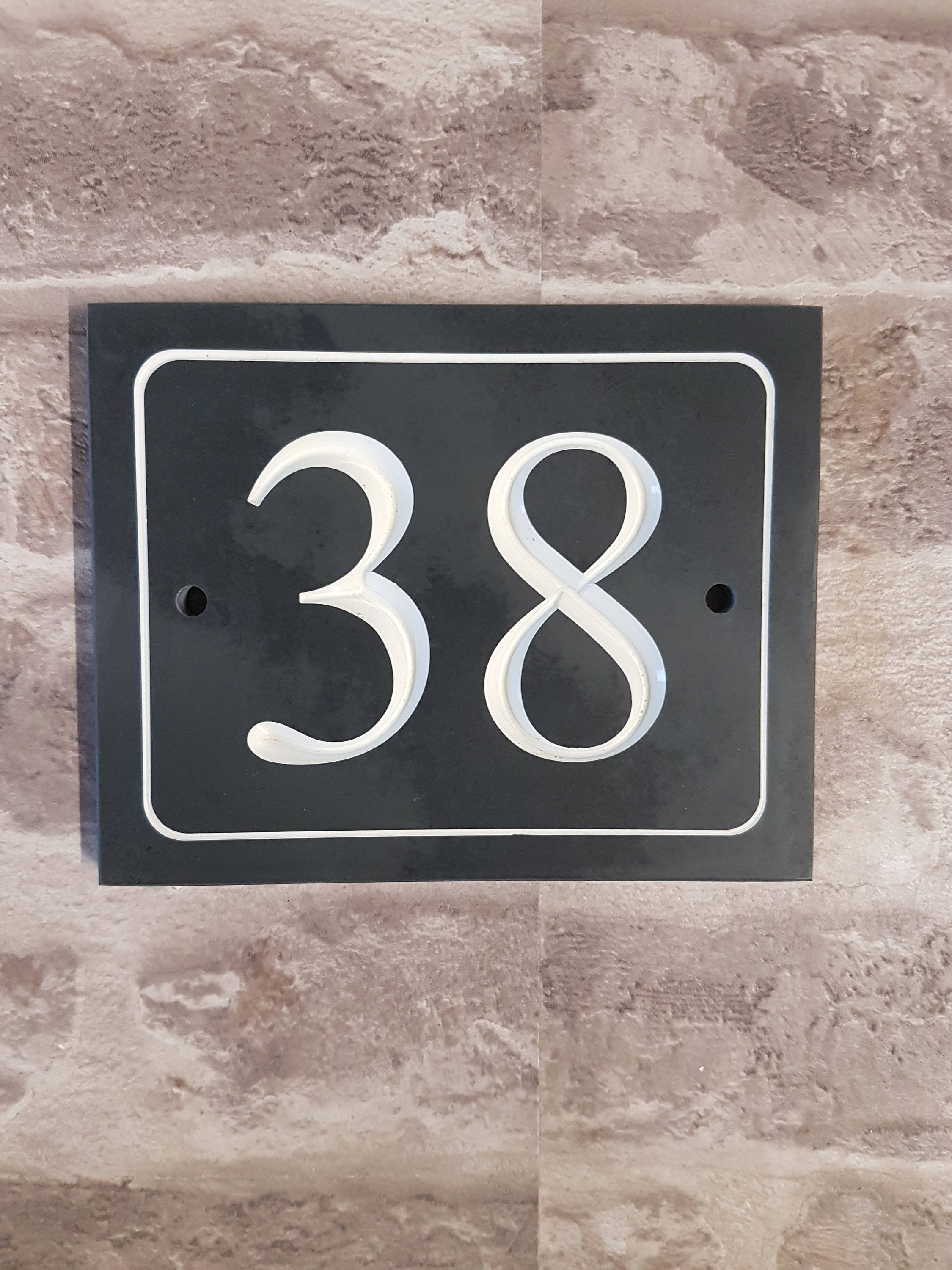 Slate Engraved House Signhouse Numberslate Sign Etsy UK