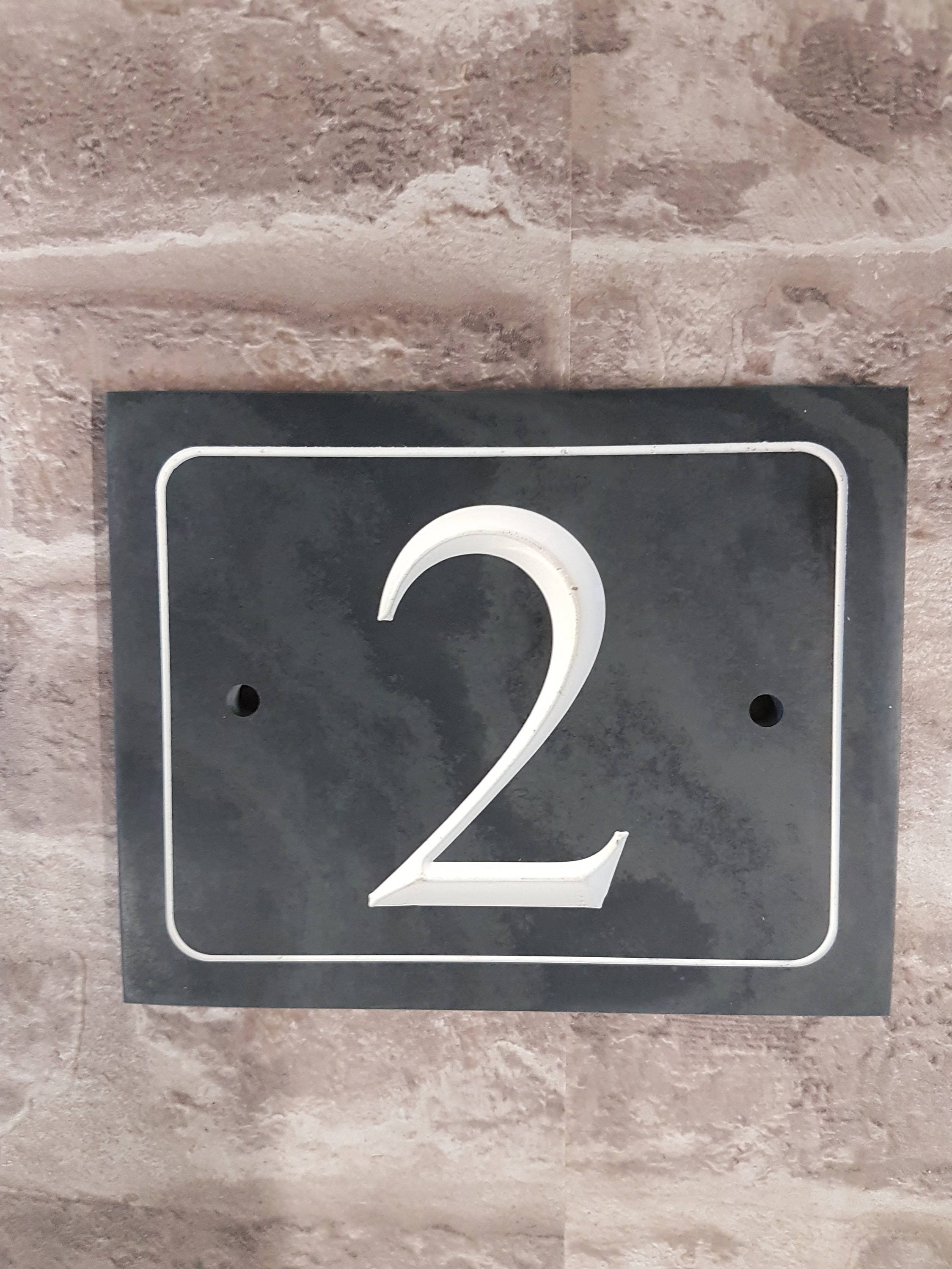 Slate engraved house signHouse numberSlate sign Etsy