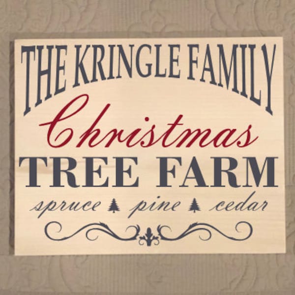 Personalized Christmas Sign / Family Tree farm / Custom wood board / Farm fresh Trees / Christmas movie sign