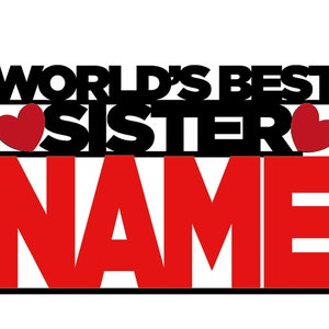 Personalisierte Weltbeste SchwesterKarte
