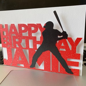 Biglietto di compleanno personalizzato per il baseball