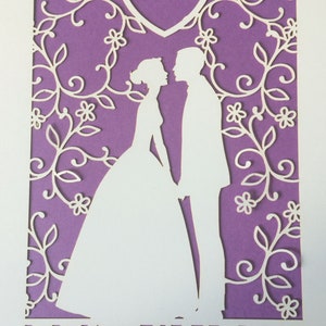 Cartão elegante e personalizado para o dia do casamento