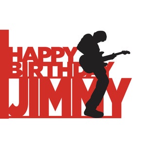 Personalisierte A5 Geburtstagskarte Gitarrist / Exklusives Geschenk für Freund oder Bruder / Bandmate / AxeMan / Bands / Gigs