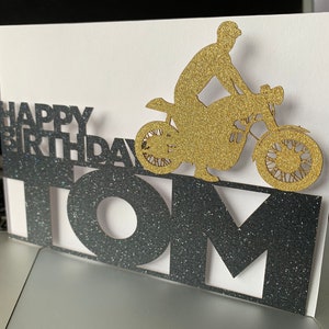 Tarjeta de cumpleaños personalizada classic Bike