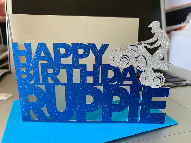 Personalised QuadATV Birthday Card