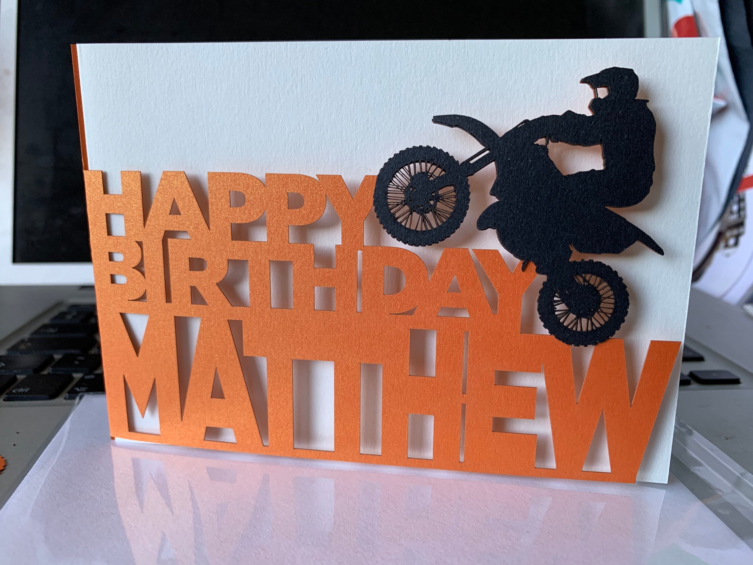 Personalised Dirt Bike Birthday Card Etsy UK