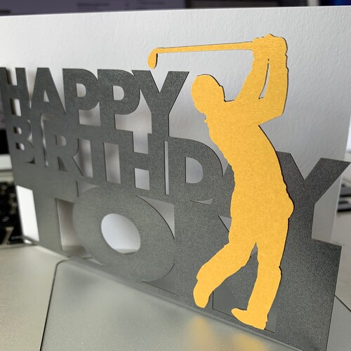 Carte d'anniversaire personnalisée pour jouer au golf