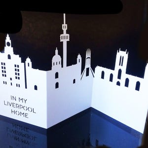 Carte pliable Liverpool Skyline