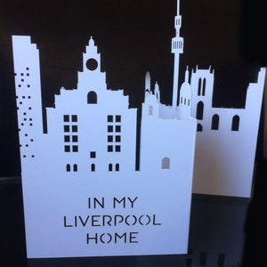 Folding Liverpool Skyline Card