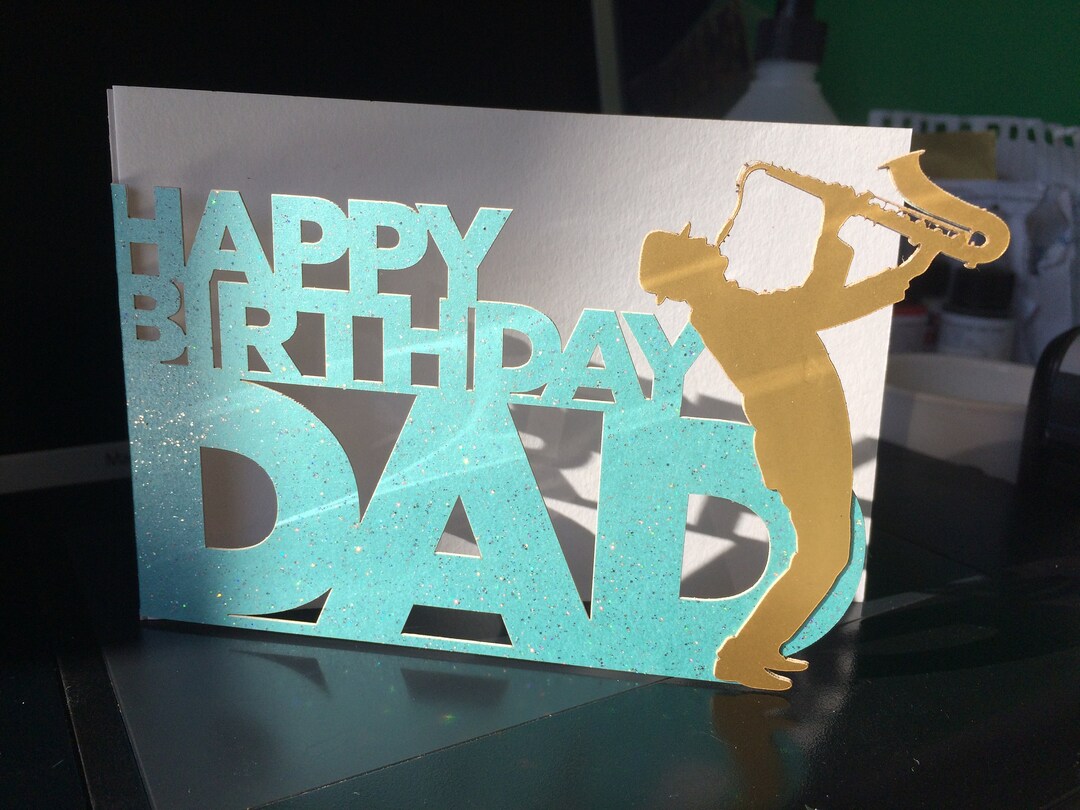 Personalised Saxophone Birthday Card Etsy