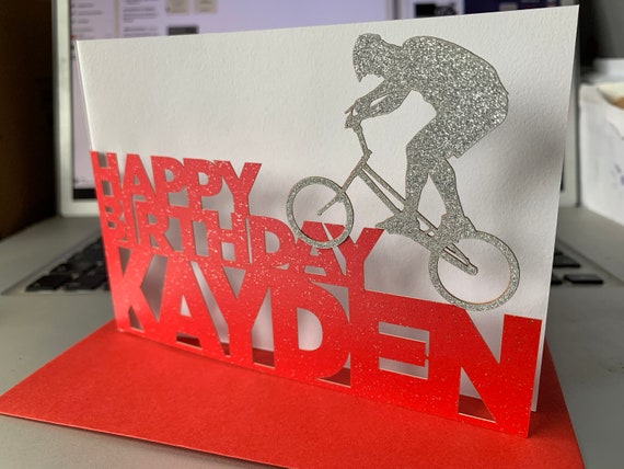 Daughter Son Boys Girls Best Friend Mate Details about   Personalised BMX Birthday Card
