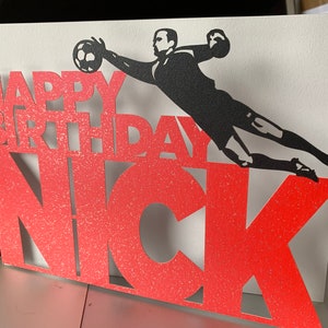 Biglietto d'auguri personalizzato per portiere/calcio