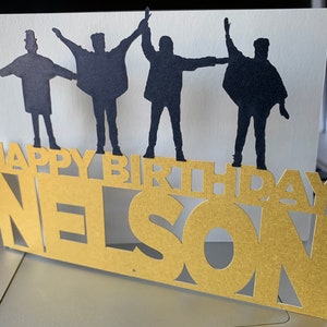 Carte d'anniversaire personnalisée des Beatles