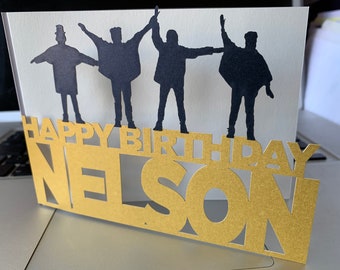 Personalised Beatles Birthday Card