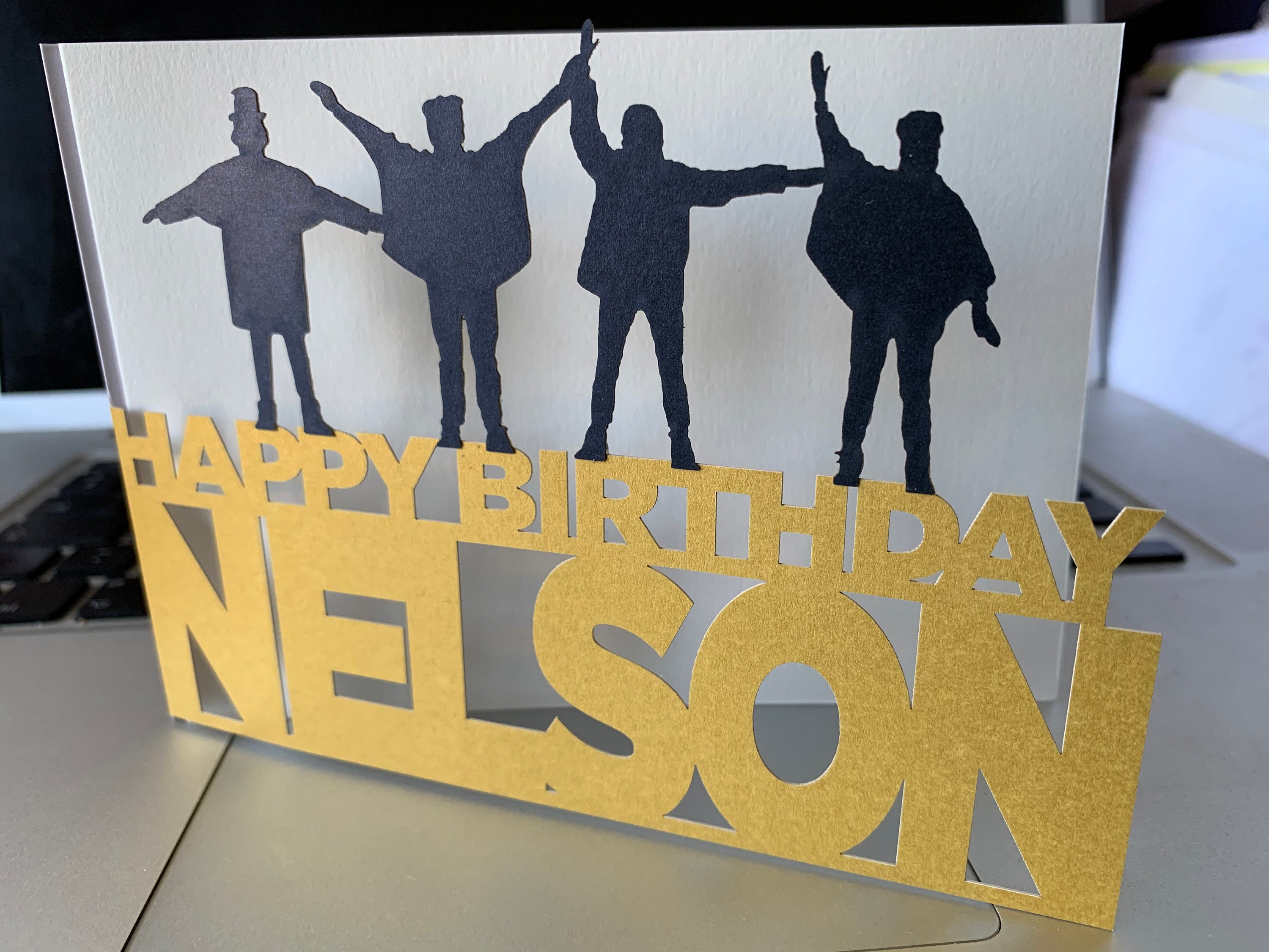 All Occasions Birthday Anniversary Open THE BEATLES Personalised Handmade Card All Occasions Birthday Anniversary Open THE BEATLES Personalised Handmade Card