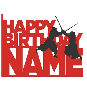 A5 Personalisierte KENDO Martial Art Geburtstagskarte