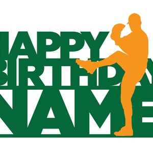 Carte d’anniversaire de lanceur de baseball personnalisée