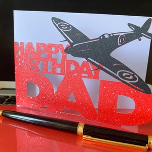 Personalisierte Spitfire Geburtstagskarte
