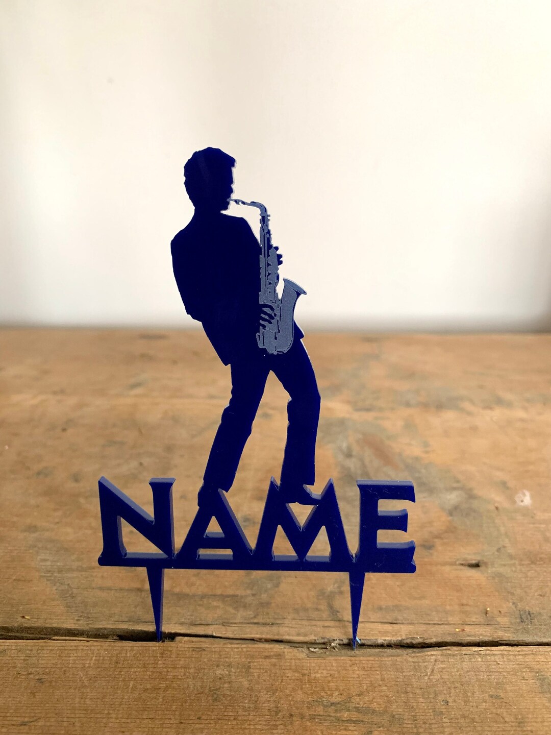 Personalised Sax Player Cake Topper Etsy