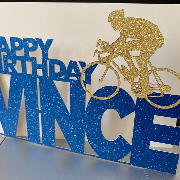 Personalised Road Bike Birthday Card