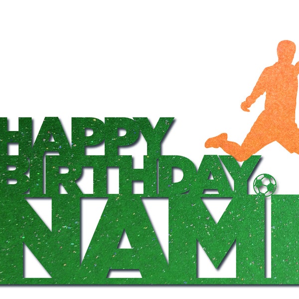 Carte d’anniversaire de football / soccer personnalisée