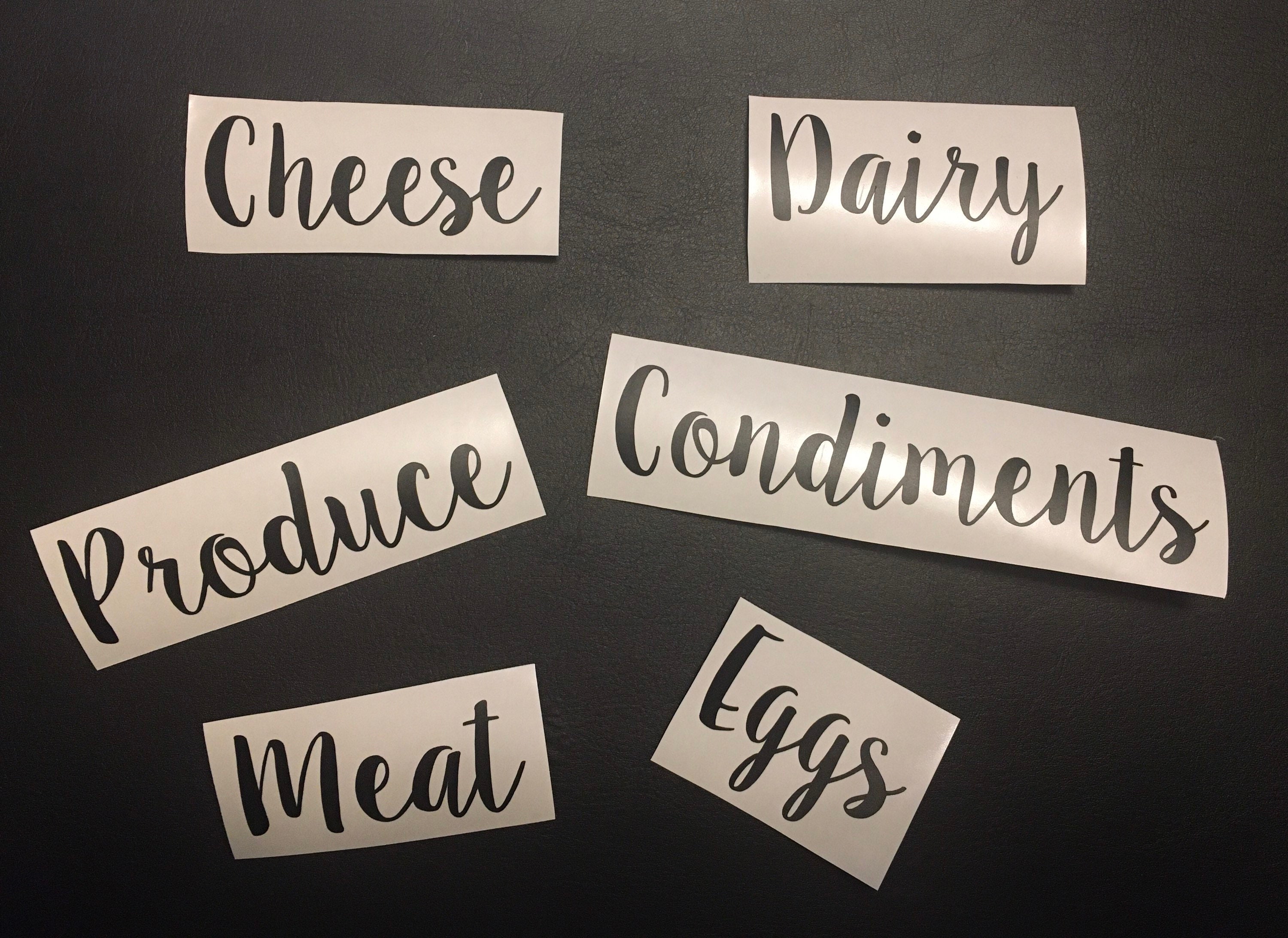 Refrigerator Drawer and Storage Labels Etsy