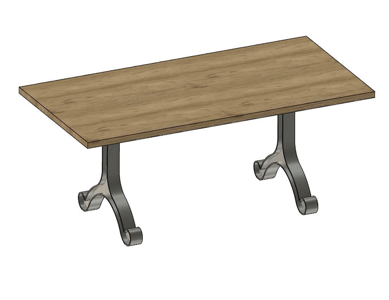 Set of 2 Cast Aluminum Table Legs diego Etsy