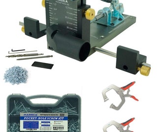 14PCS Pocket Hole Jig Kit System Kreg Style Wood Joinery Set Step Drill Bit S3X 14PCS Pocket Hole Jig Kit System Kreg Style Wood Joinery Set Step Drill Bit S3X