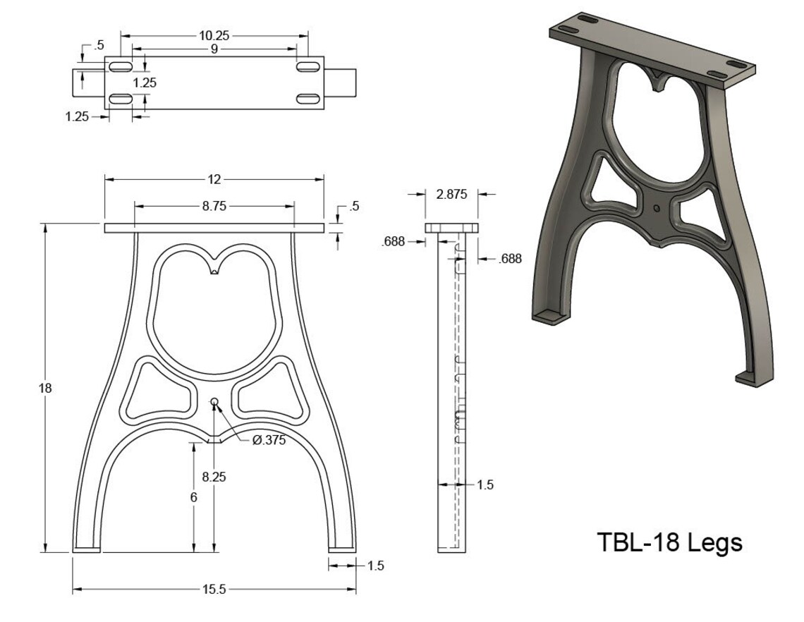 Set of 2 Cast Aluminum Table Legs Like Cast Iron Machine Etsy