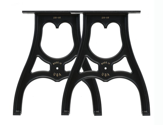 Set of 2 Cast Aluminum Table Legs Like Cast Iron Machine Bases