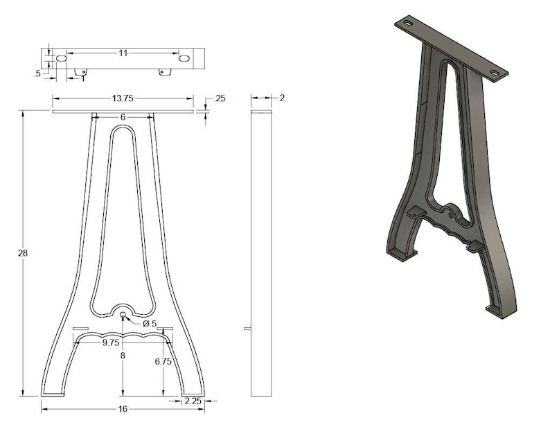 Set of 2 Cast Aluminum Table Legs sutton Etsy
