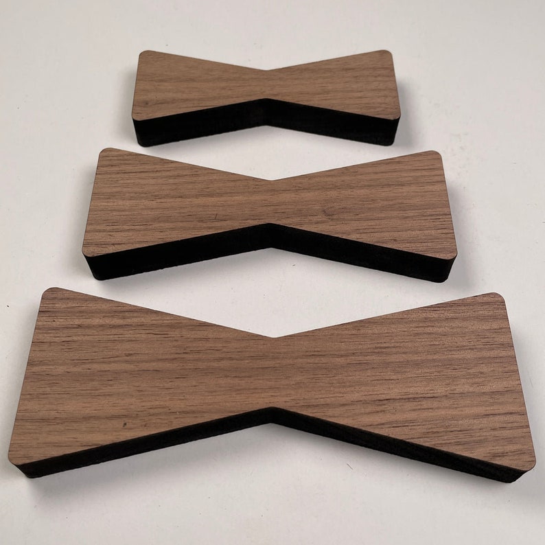 Walnut Bow Tie Inlays for Bow Tie Acrylic Router Templates Etsy