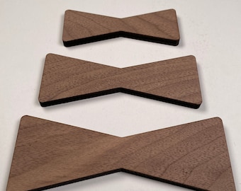 Walnut Bow Tie Inlays For Bow Tie Acrylic Router Templates