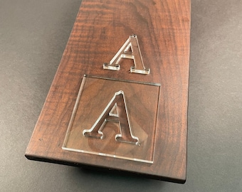 Small Letter Templates A-Z Acrylic Router Template