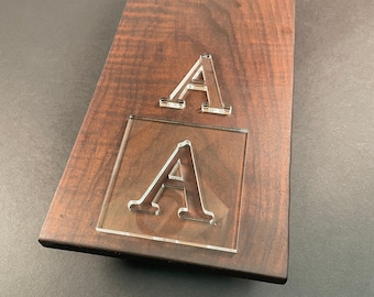 Large Letters A-Z Acrylic Router Templates