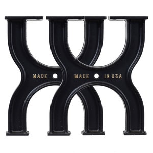 Set of (2) 12&quot; cast aluminum Mini cast iron table/bench legs bases durable powder coat finish Made In The USA Fast and Free shipping