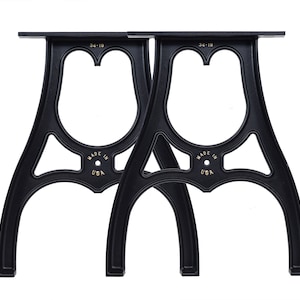 Set of (2) 34&quot; Cast aluminum Cast Iron Bar height legs Cast Aluminum Like Cast Iron Machine bases durable powder coat finish Made In Usa