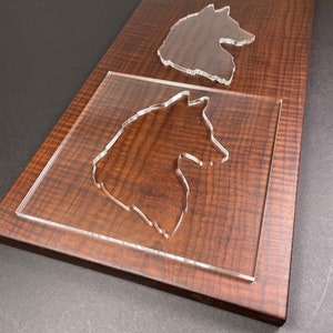 Wolf Portrait Acrylic Router Template