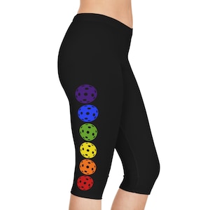 Women&#39;s Capri Leggings, Pickleball capri leggings, pickleball tights, pickleball pants, pickleball gift, pickleball athletics