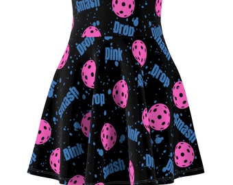 Dink Drop Smash Pickleball Skirt, Skater skirt, A line skirt, Pink Pickleball skirt, tennis skirt, golf skirt