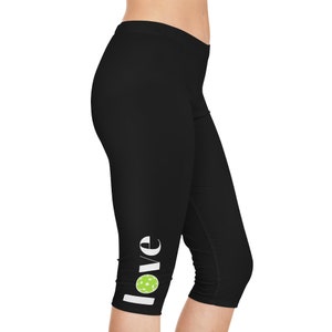 Women&#39;s Capri Leggings, Pickleball capri leggings, pickleball tights, pickleball pants, pickleball gift, pickleball athletics