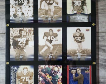 Framed Notre Dame Fighting Irish National Champions All Time Greats Cards, Vintage Notre Dame cards framed print gift, Notre Dame football