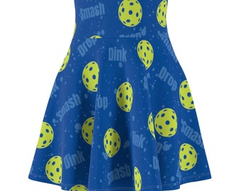 Dink Drop Smash Pickleball Skirt, Skater skirt, A line skirt, Green Pickleball skirt, tennis skirt, golf skirt