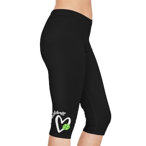 Pickleball Leggings, Pickleball capri leggings, pickleball tights, pickleball pants, pickleball gift, love pickleball, pickleball athletics