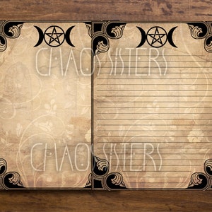 Printable Book of Shadows Blank Pages Vintage Book Page Etsy Printable Book of Shadows Blank Pages Vintage Book Page Etsy