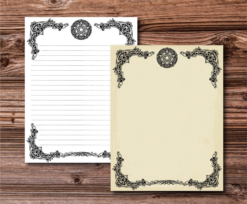 Printable Book of Shadows Blank Page Magic Spell Book