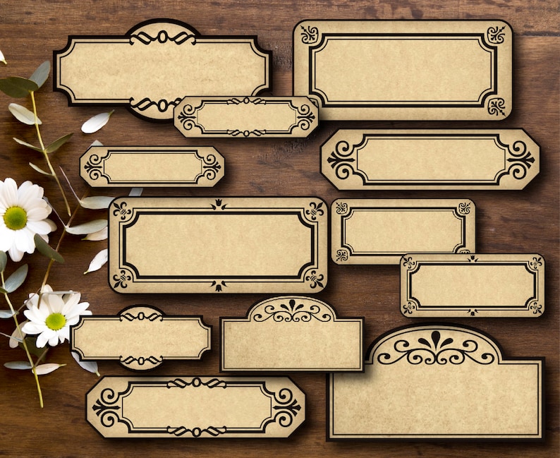 blank vintage apothecary labels set printable potion label etsy